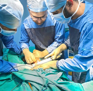 Best plastic surgeon in Udaipur Dr. Bharat Agarwal performing skin graft and flap reconstruction