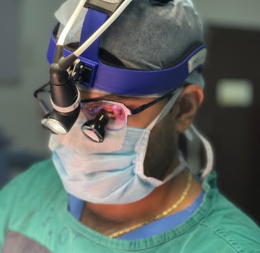 "Dr Bharat Agarwal, best plastic surgeon in Udaipur, performing advanced microsurgery and nerve repair surgery"