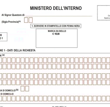 Preencher permesso di soggiorno