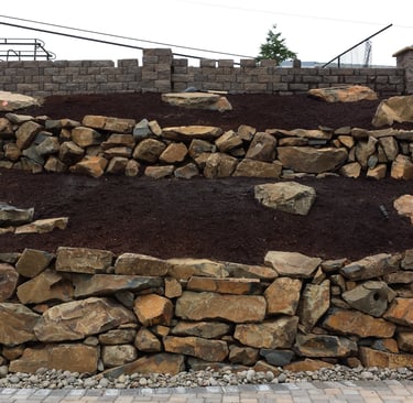Bolders Retainining Wall Installation Services Near Lake Oswego West Linn Portland Tigard Oreg
