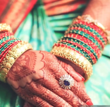 a woman's hands with a ring on her finger