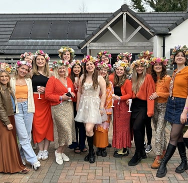 flower crown hen party york