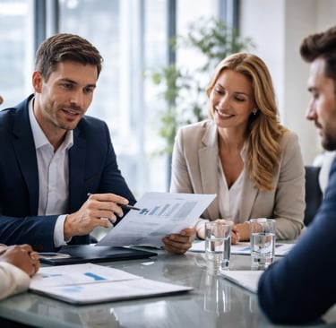 team meeting in an office