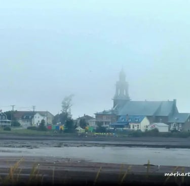 (les) Basques, église, village, , fleuve.