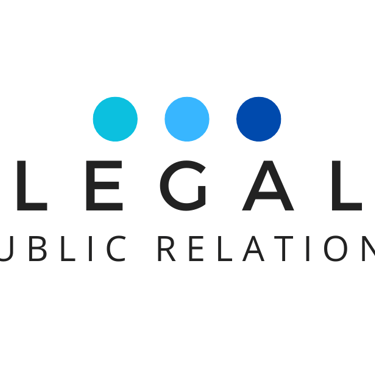 a logo for a public relations with the legal office of the legal firm