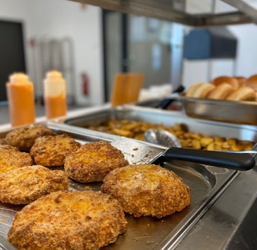 Käsespätzle Burger Patty
