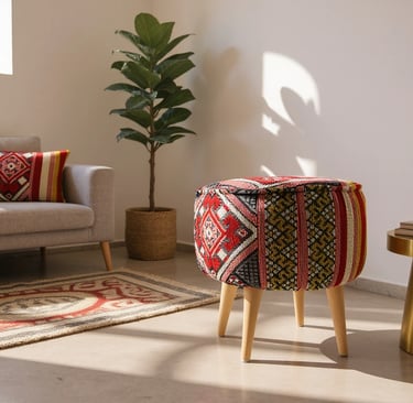 a living room with a couch and a table