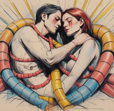 a couple of people that are holding hands