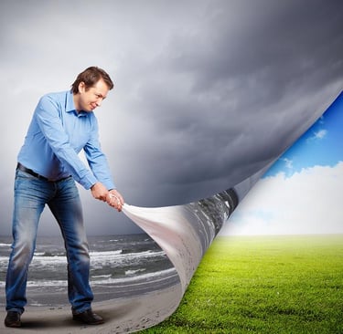 a man holding a large piece of paper with a large piece of paper