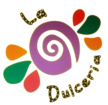 a colorful logo for a business that is called la lunada