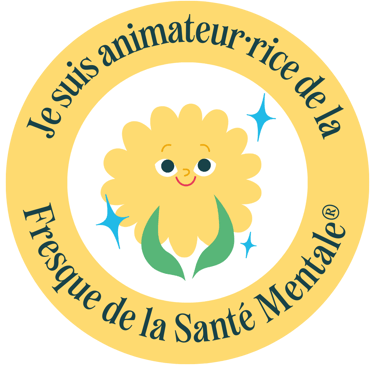 badge de certification de l'animation de la fresque de la santé mentale