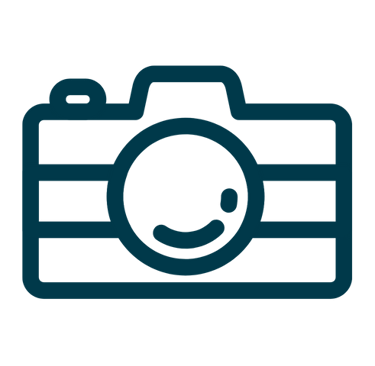 a camera with a smile on it