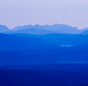 Beautiful scenic panorama of the mountains west of Scotland Isle of Skye Carn Liath
