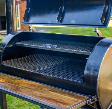 The inside of our rawsteelco smoker that we custom made here in nz