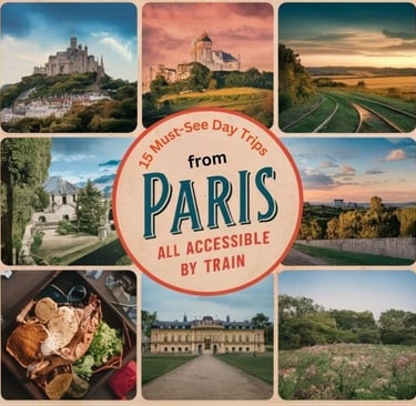 a collage of photos of paris