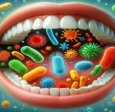 a mouth full of bacteria