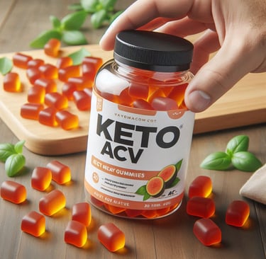 a person holding a jar of keto acv gummy