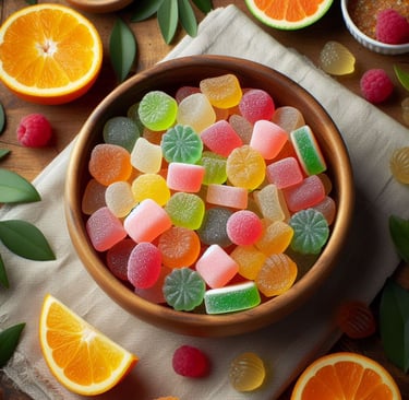 a bowl of gummies