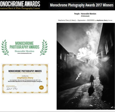 Récompense internationale photographie. Monochrome Photography Awards.