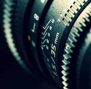 close up of camera lens