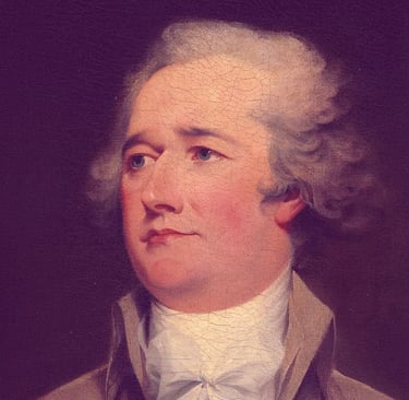 Alexander Hamilton pintura de homem branco com trajes do século XIX guia Livres