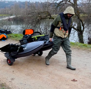 Photo float tube sur roues