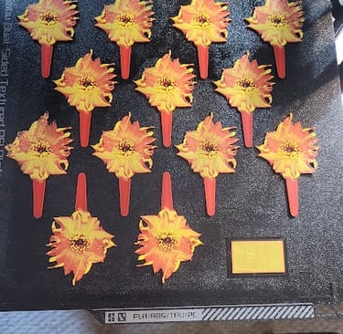 Cactus Flower Cup Cake Toppers