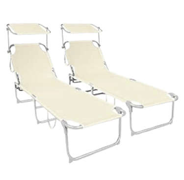 amazon.it vounot folding sun lounger with sun canopy and adjustable bracket
