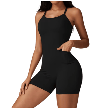 aliexpress sleeveless shorts gym bodysuit