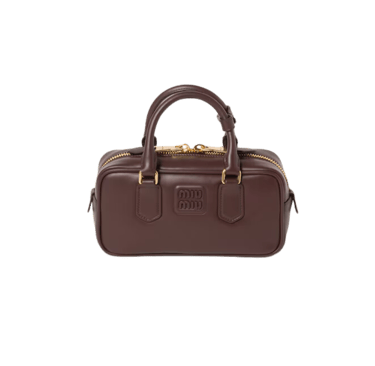 yellow app dhgate finds miu miu 22cm brown real leather bowling handbag