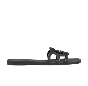 Gucci Black Rubber Slippers