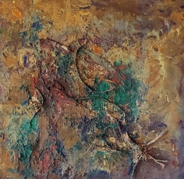 cuadro abstracto  de Eva Mas artista emergentee