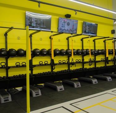 Foto de equipamentos de academia