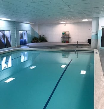 an indoor swimming pool available for rent