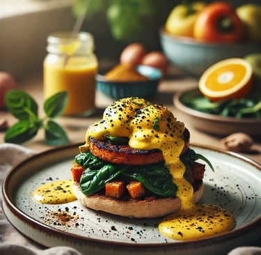 Vegan Benedict with Smoky Tempeh