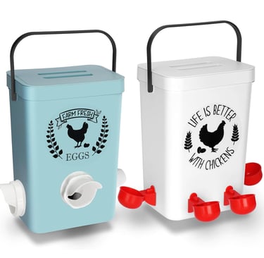 Water and feed containers for Chickens