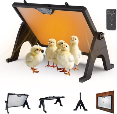 YCaeiou Brooder Plate for Chicks, Adjustable Height & Angle Chick Heat Plate for 30 Chicks