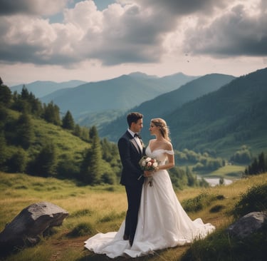 four men standing outside Feed and Grain store