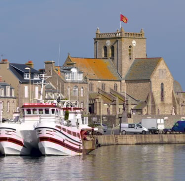 Port of Barfleur in France