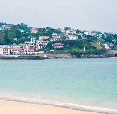 Beautiful beach at Saint Jean de luz, France