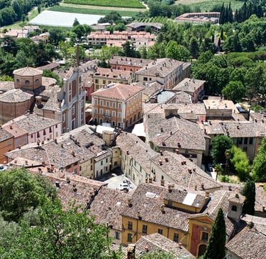 The roofs of old medieval town of Brisighella