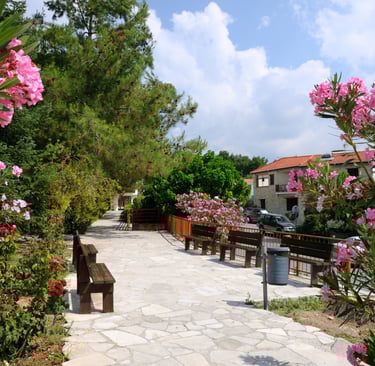 Alley in Omodos Village, Cyprus