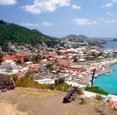 view of the port of Marigot
