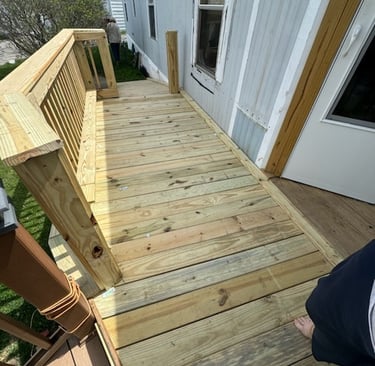 Here we rebuilt the deck