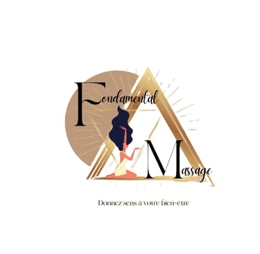 Logo de fondamental massage reflétant la puissance et la libération féminine
