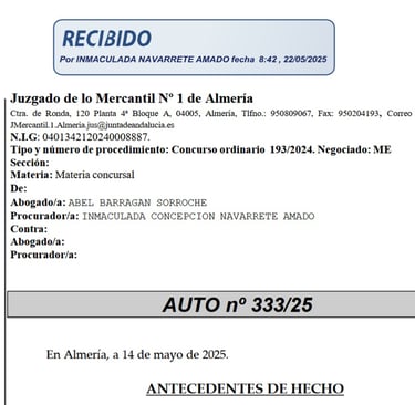 cancelación deudas almeria