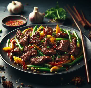 a plate of food with chopsticks and vegetables