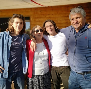 Maman, Jean, Julen et moi