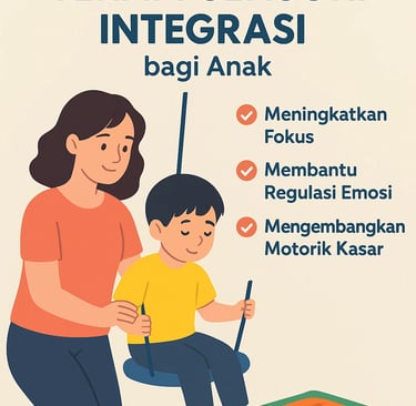 Manfaat terapi sensori integrasi bagi anak melalui stimulasi sentuhan dan keseimbangan di rumah.