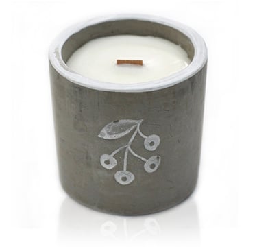 a candle with a candle holder and a candle